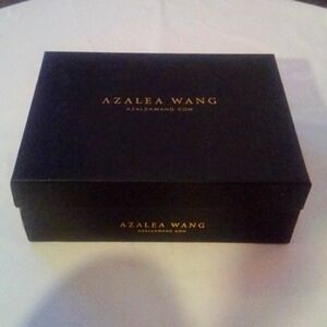 Black & Gold Azalea Wang Shoe Box (Empty) 11.5 in x 8.5 in  Depth 4 in